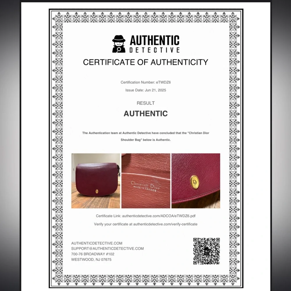 Buyer’s Appreciation! ENTRY for Vintage Dior Crossbody Bag, +COA - Picture 13 of 14